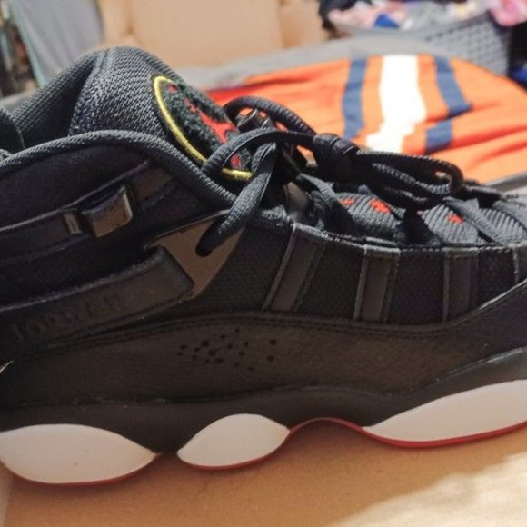 Jordan 6 Rings Black/ University Red/ White - Picture 6 of 8